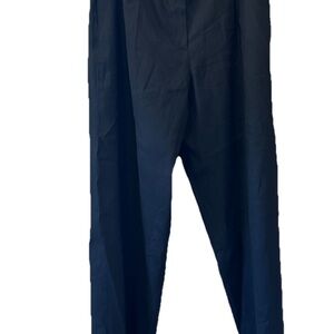 NWT Anne Klein Black  Straight Leg Trouser Pants Size 14